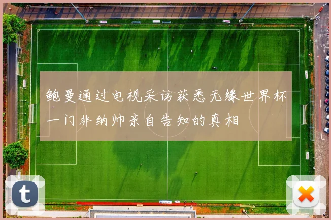 鲍曼通过电视采访获悉无缘世界杯一门非纳帅亲自告知的真相